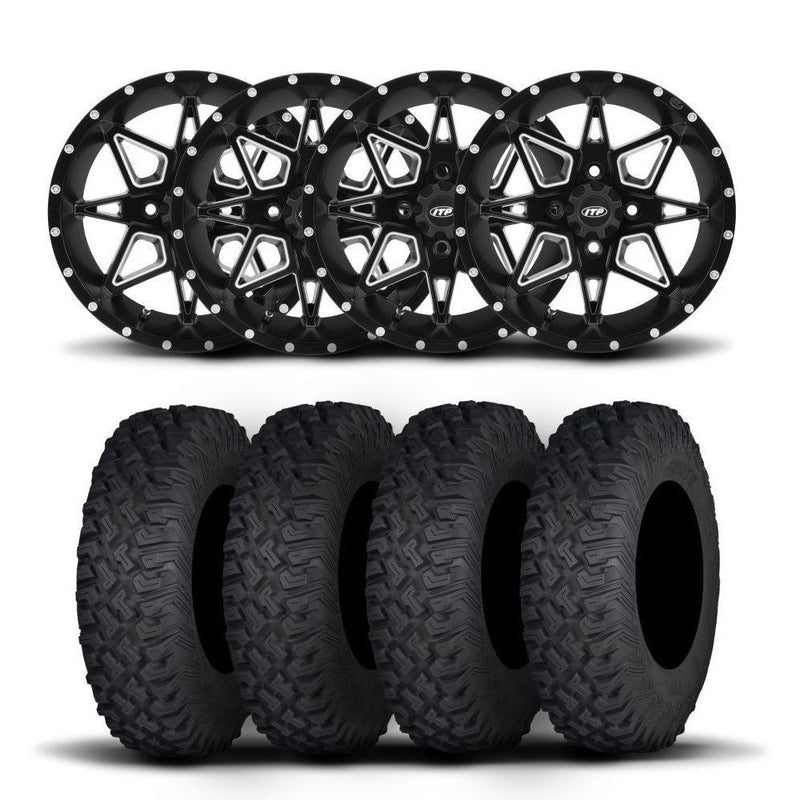 Load image into Gallery viewer, ITP Tornado 15&quot; Matte Black Wheels And Coyote Tires [35x10R-15]
