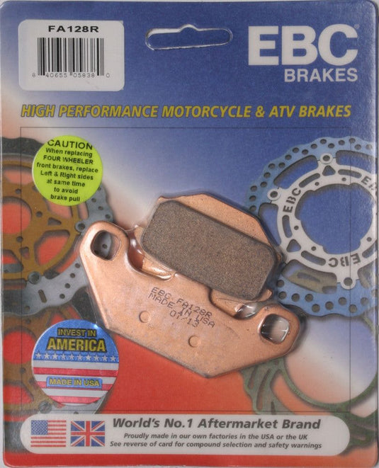 EBC 1 Pair Sintered R Series Heavy-Duty Brake Pads MPN FA128R