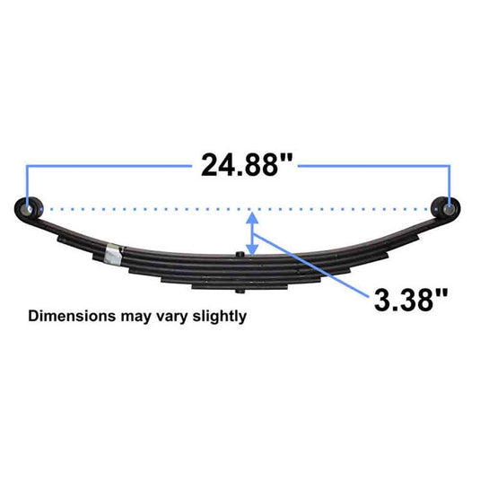 Double Eye Trailer Leaf Spring - 25 Inch - 3,500 lbs.