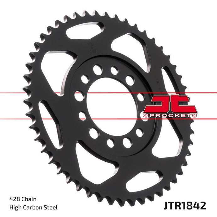 JT Sprockets Rear Steel Sprocket 51 Tooth 51T 428 Chain JTR1842.51