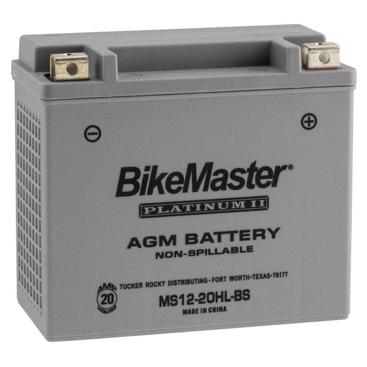 BikeMaster AGM 12V Platinum Battery For Polaris Scrambler 850 2014-2019 Grey