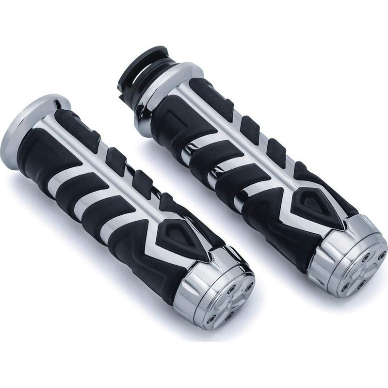 Load image into Gallery viewer, Kuryakyn Spear Grips for Indian Chrome
