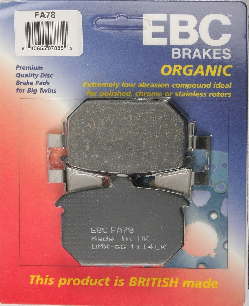 Load image into Gallery viewer, EBC 1 Pair FA Series Organic Replacement Brake Pads MPN FA78
