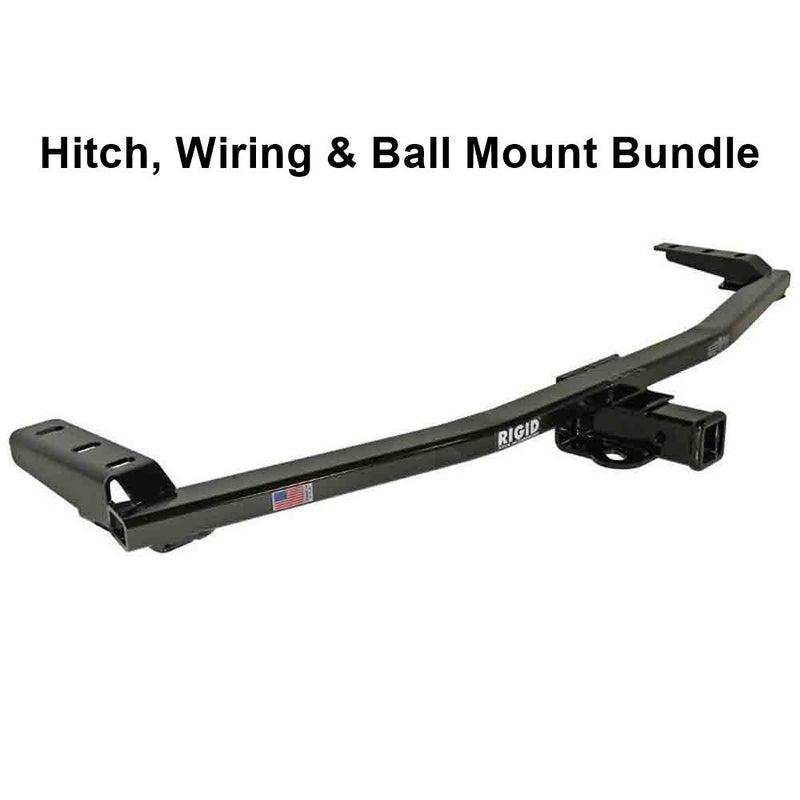 Load image into Gallery viewer, Rigid Hitch (R3-0389) Class III 2 Inch Receiver Trailer Hitch Bundle - Includes Ball Mount and Custom Wiring Harness fits 2001-2006 Acura MDX &amp; 2003-2008 Honda Pilot
