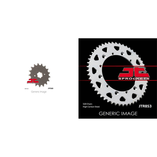 Front & Rear Steel Sprocket Kit for ATV/UTV YAMAHA YTZ250 Tri-Moto 1985-1986