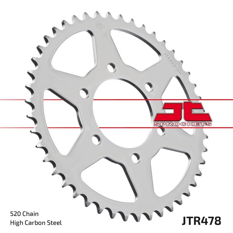 JT Sprockets Rear Steel Sprocket 43 Tooth 43T 520 Chain For Kawasaki Ninja 500 EX500A KRT Edition SE ABS 2024 JTR478.43