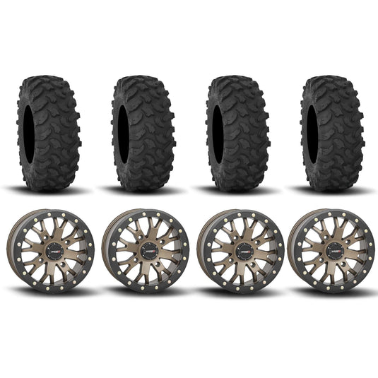 System 3 SB-4 Beadlock Bronze 15" Wheels And XTR370 Tires [35x10-15]