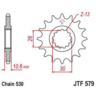 JT Sprockets Front Steel Countershaft Sprocket 15 Tooth 15T 530 Chain JTF579.15