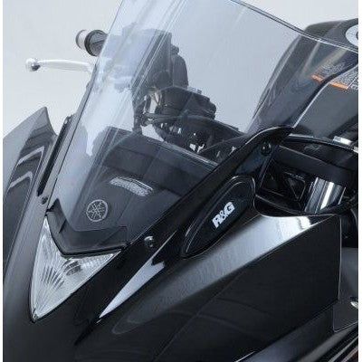 Load image into Gallery viewer, R&amp;G Racing Black Mirror Delete Blanking Plates For 2015-2018 Yamaha YZF R3
