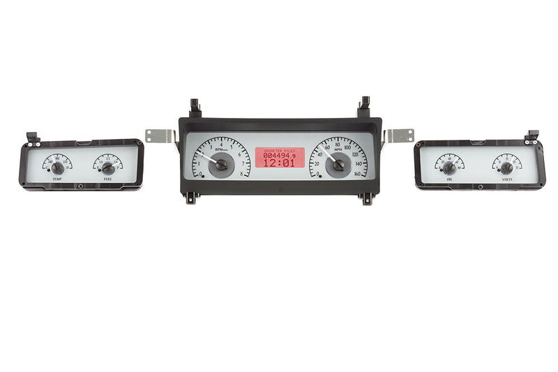 Load image into Gallery viewer, Dakota Digital 1973-1977 Chevrolet Malibu/Monte Carlo/El Camino/GMC Sprint VHX Silver Red Display Square Gauge Kit VHX-73C-MAL-S-R
