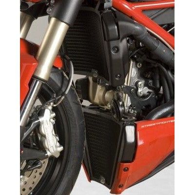 Load image into Gallery viewer, R&amp;G Racing Black Aluminum Radiator Guard For 2012-2015 Ducati Streetfighter 848
