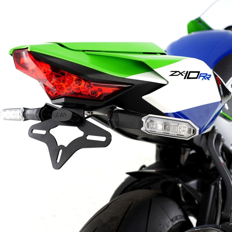 Load image into Gallery viewer, R&amp;G Racing Black Tail Tidy License Plate Holder For 2022-2024 Kawasaki Ninja ZX10R ZX1000
