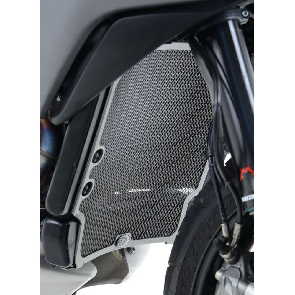 R&G Racing Black Radiator and Oil Cooler Guard For 2014-2018 MV Agusta Rivale 800