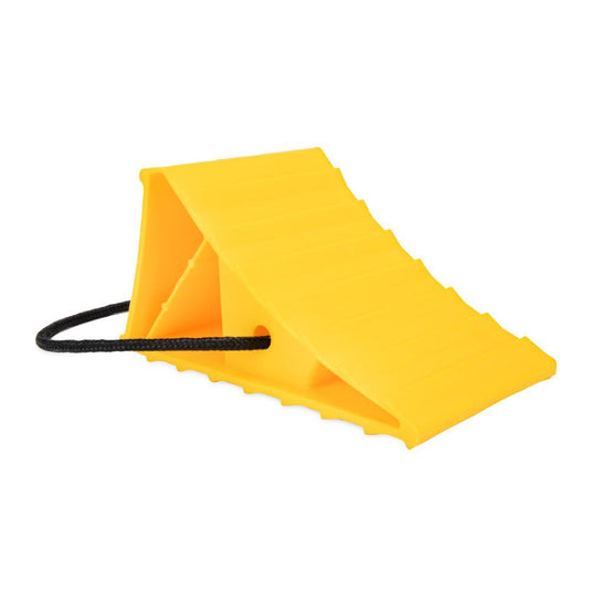 Wheel Chock with Rope Handle, Yellow