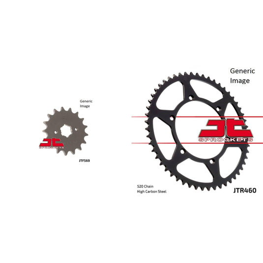 Front and Rear Steel Sprocket Kit for OffRoad KAWASAKI KLX300R 1997-2002