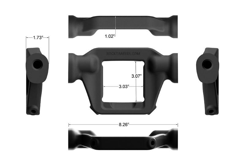 Load image into Gallery viewer, Rock Tamers Mud Flap System for 3 Inch Receiver Ball Mount
