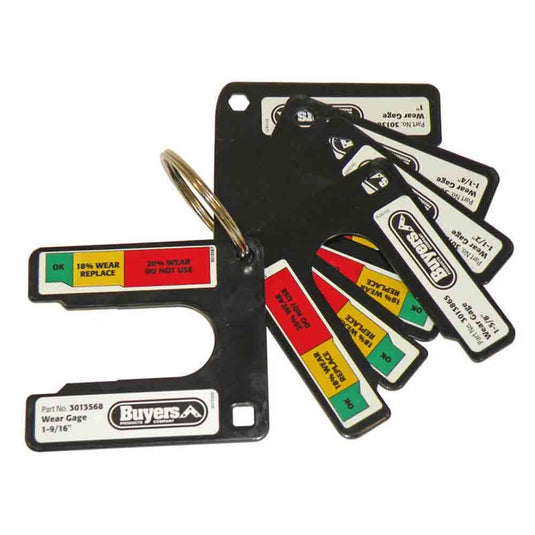 Buyers Products Drawbar or Lunette Ring Eye Wear Gauge - 5 Card Set
