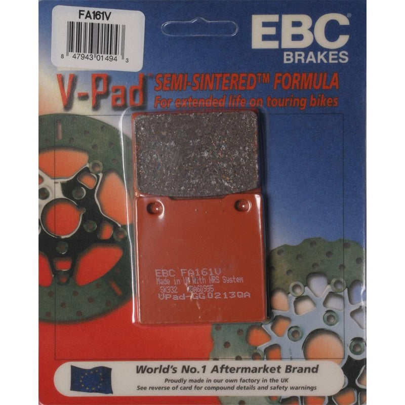 Load image into Gallery viewer, EBC 1 Pair V-Pad Semi-Sintered Touring Brake Pads MPN FA161V
