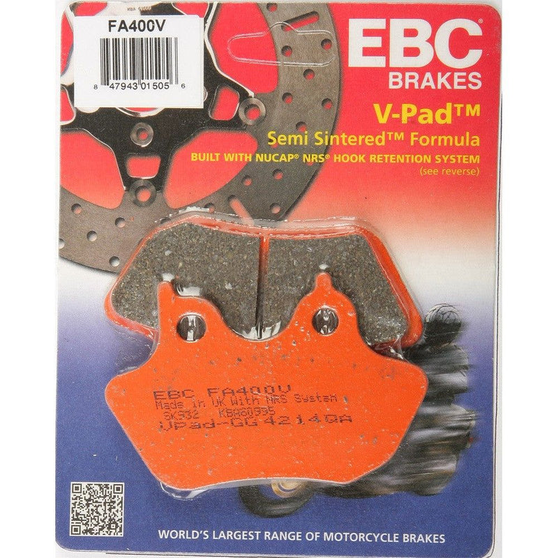 Load image into Gallery viewer, EBC 1 Pair V-Pad Semi-Sintered Touring Brake Pads MPN FA400V
