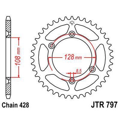 Load image into Gallery viewer, Front &amp; Rear Sprocket Kit for KAWASAKI KLX125 A1-A3,A6F 03-06 JT Sprockets
