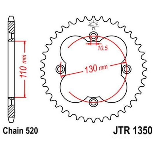 Front & Rear Steel Sprocket Kit for ATV/UTV HONDA TRX250R 1988-1989