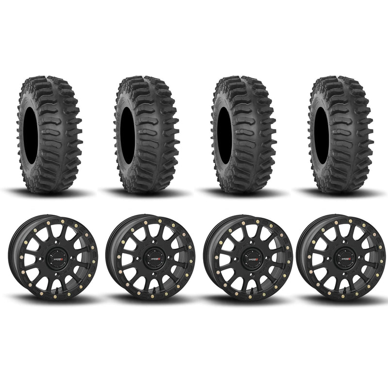 Load image into Gallery viewer, System 3 SB-5 Beadlock Matte Black 15" Wheels And XT400 Tires [33x10R-15]
