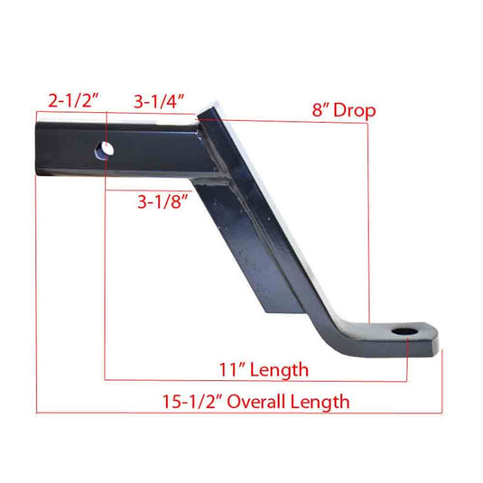 Rigid Hitch Ball Mount for 2