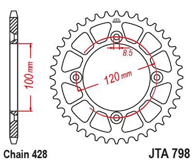 Load image into Gallery viewer, JT Sprockets Rear Racelite Aluminum Race Sprocket Black 49 Tooth 49T 428 Chain
