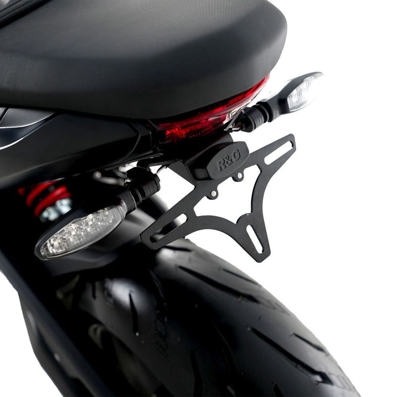 Load image into Gallery viewer, R&amp;G Racing Black Tail Tidy License Plate Holder For 2024-2024 Triumph Daytona 660
