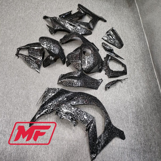Monster Fairings Full Kit Kawasaki ZX-10R 11-15 Forged Carbon Fiber Style + Windshield + Gas Tank Cover