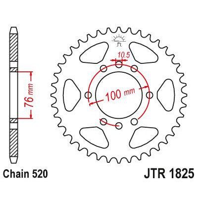JT Sprockets Rear Steel Sprocket 42 Tooth 42T 520 Chain JTR1825.42
