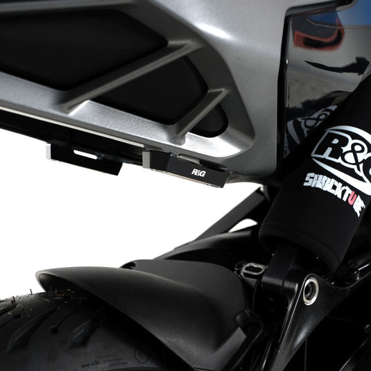 R&G Racing Black Rear Foot Rest Delete Blanking Plates For 2024-2025 KTM 125 Duke
