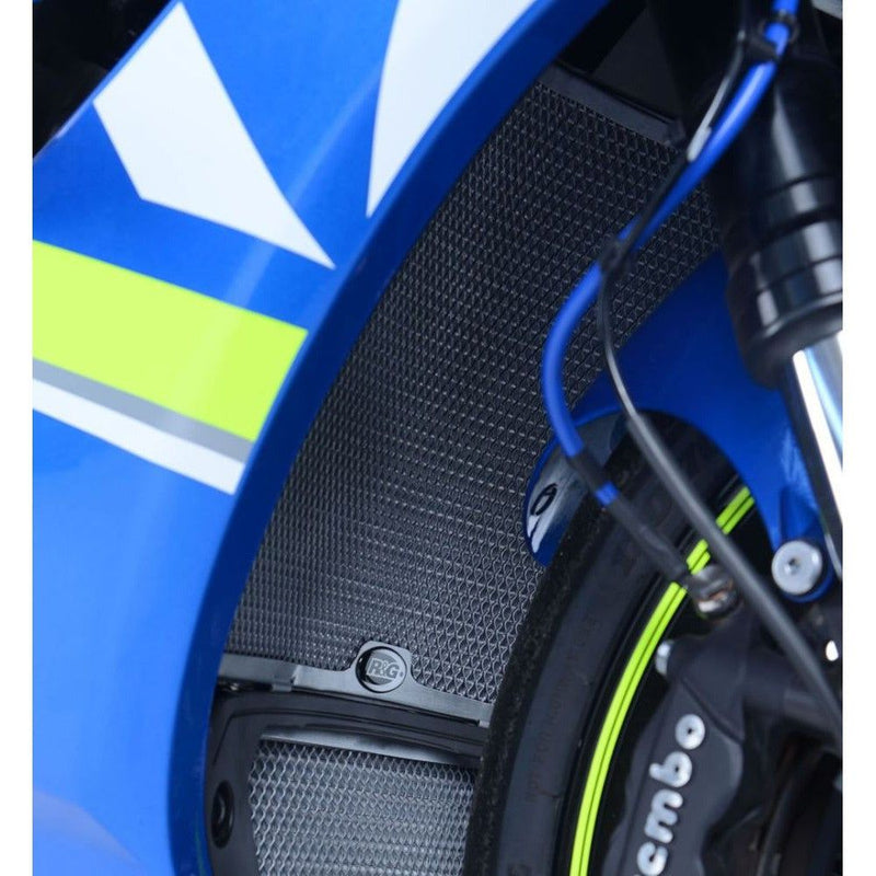 Load image into Gallery viewer, R&amp;G Racing Blue Aluminum Radiator Guard For 2017-2018 Suzuki GSXR1000

