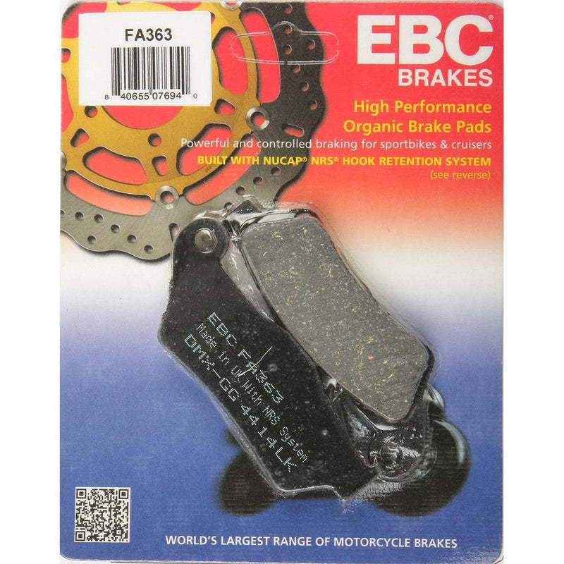 Load image into Gallery viewer, EBC 1 Pair FA-SFA-TT-X Premium Organic Replacement Brake Pads MPN FA363
