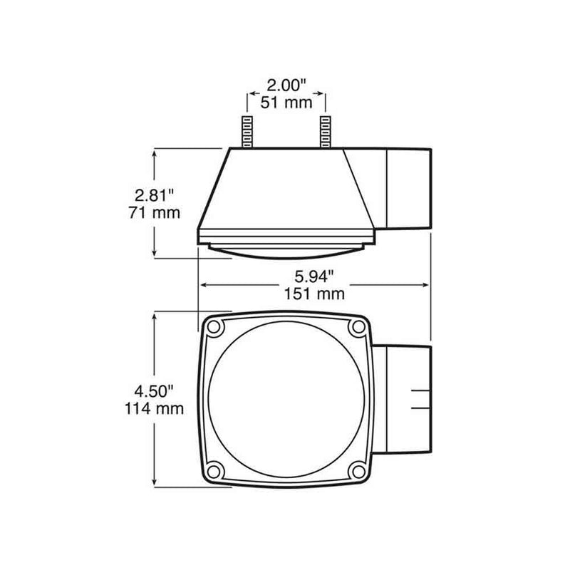 Load image into Gallery viewer, Submersible Square Trailer Tail Light - Right
