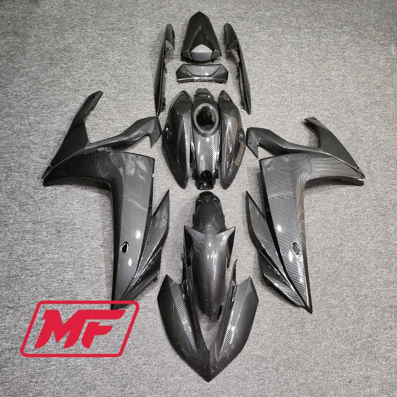 Load image into Gallery viewer, Monster Fairings Full Kit Yamaha R3 14-18 Carbon Fiber Style + Windshield + Gas Tank Cover
