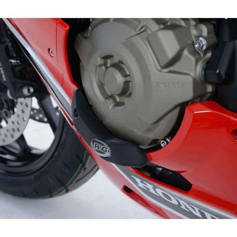 Load image into Gallery viewer, R&amp;G Racing Black Engine Case Sliders LHS For 2017-2019 Honda CBR1000RR SP
