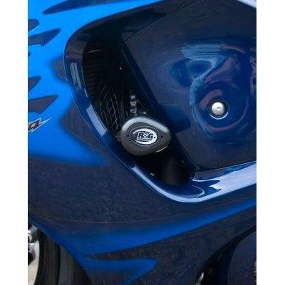 Load image into Gallery viewer, R&amp;G Racing Black Aero Style Crash Protection Bobbins Non Drill For 2008-2020 Suzuki Hayabusa 1340
