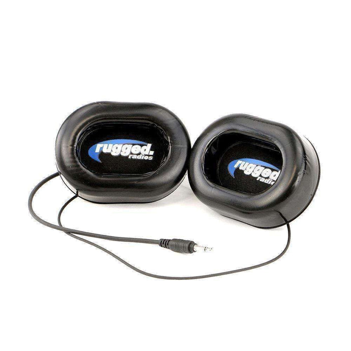 Rugged Radios Alpha Audio Speaker Pods - Velcro Mounting and Gel Ear Pods - Stereo & Mono 3.5mm PRO-POD