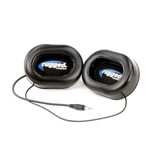 Rugged Radios Alpha Audio Speaker Pods - Velcro Mounting and Gel Ear Pods - Stereo & Mono 3.5mm PRO-POD