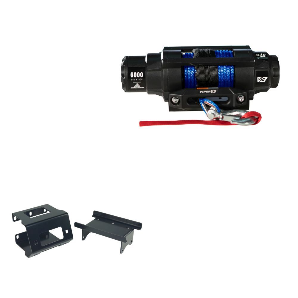 Viper 6000lbs V3 Winch Blue Rope With Mount For Polaris Sportsman XP 550 2009-2014