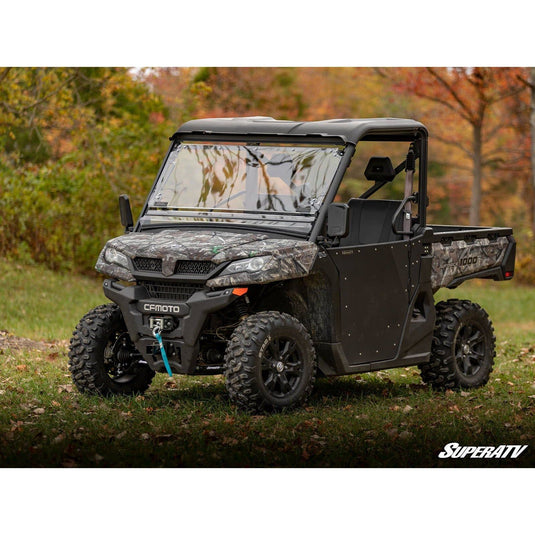 SuperATV CFMOTO UForce 1000 2019-2021 Scratch Resistant Flip Windshield FWS-CF-UF1000-70