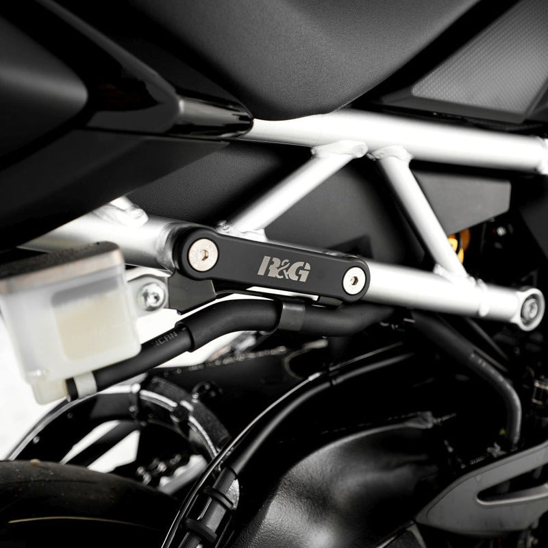 Load image into Gallery viewer, R&amp;G Racing Black Rear Foot Rest Delete Blanking Plates For 2020-2024 Kawasaki Ninja ZX-25R
