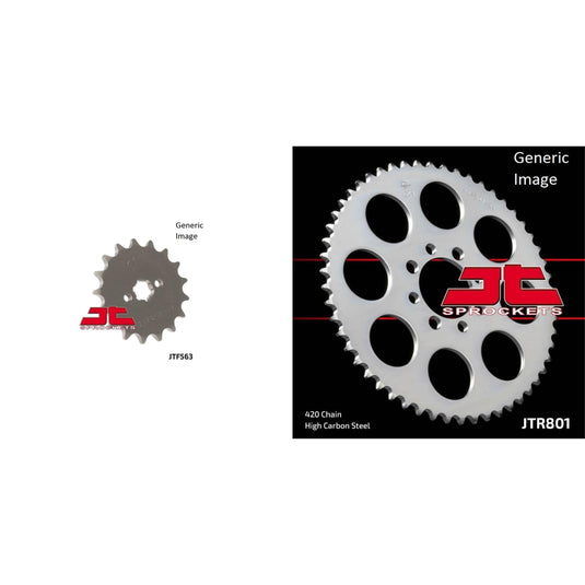 Front & Rear Sprocket Kit for Street SUZUKI RB50 1987