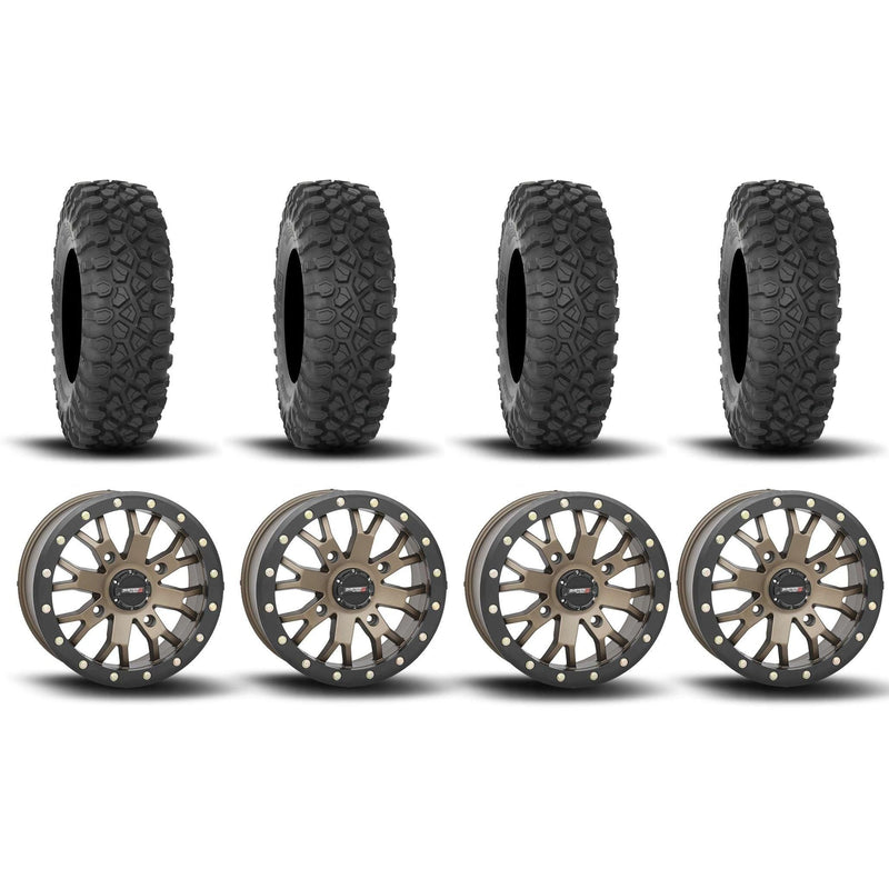 Load image into Gallery viewer, System 3 SB-4 Beadlock Bronze 15" Wheels And XC450 Tires [32x10R-15]
