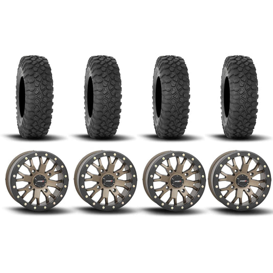 System 3 SB-4 Beadlock Bronze 15" Wheels And XC450 Tires [32x10R-15]