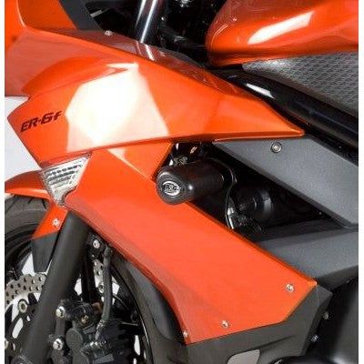 Load image into Gallery viewer, R&amp;G Racing Black Aero Style Crash Protectors For 2009-2010 Kawasaki ER-6N
