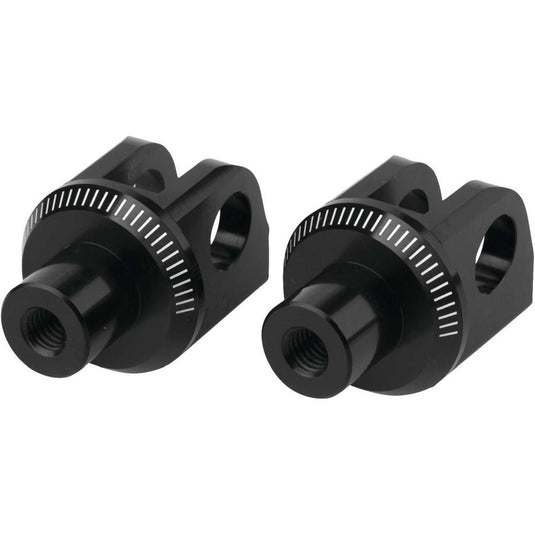 Puig Adventure Footpeg Adaptors Black Front - 6677N