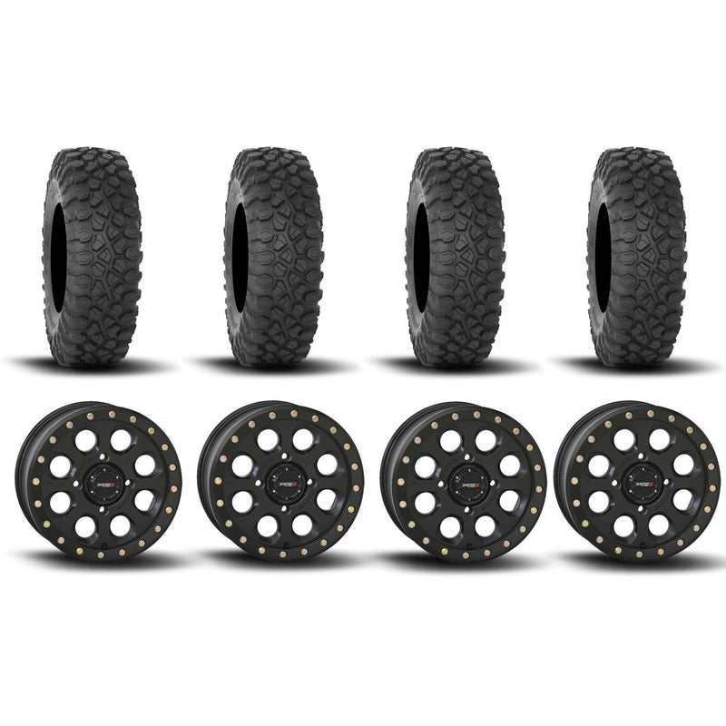 Load image into Gallery viewer, System 3 SB-7 Beadlock Matte Black 15" Wheels And XC450 Tires [33x10R-15]
