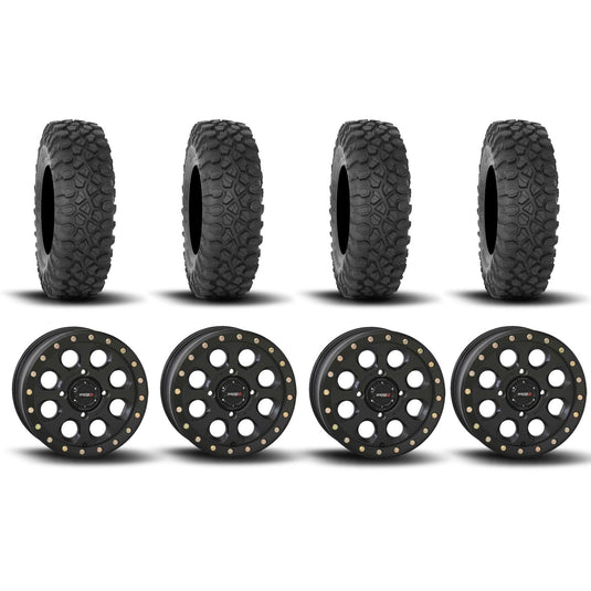 System 3 SB-7 Beadlock Matte Black 15" Wheels And XC450 Tires [33x10R-15]